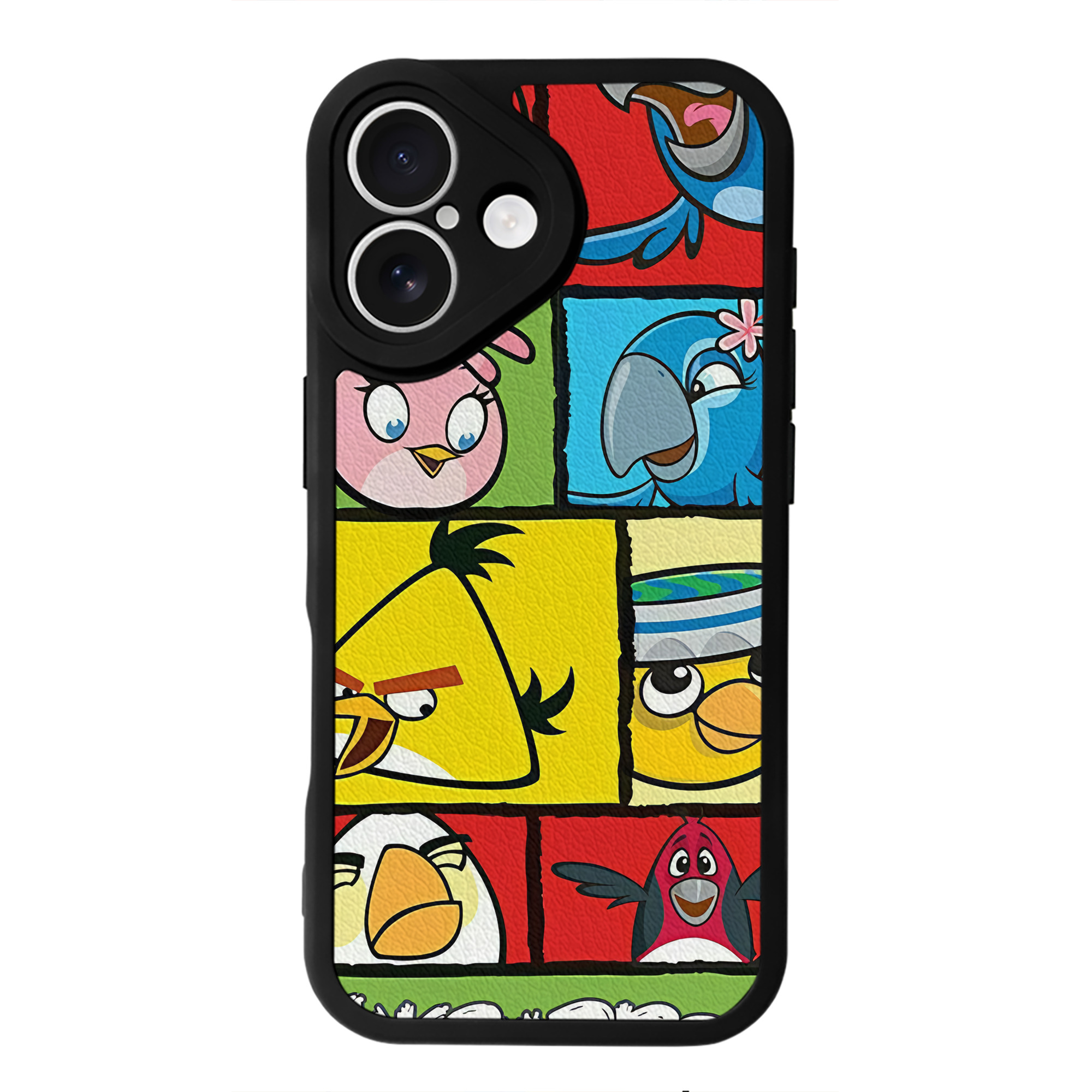 （画像用） Angry Birds アングリーバード 【iPhone 16シリーズ対応】シリコンスマホケース（レザー調） 材質：シリコン